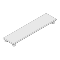 MODULAR SOLUTIONS POLYAMIDE PART END CAP 45MM X 180MM LIGHT GRAY